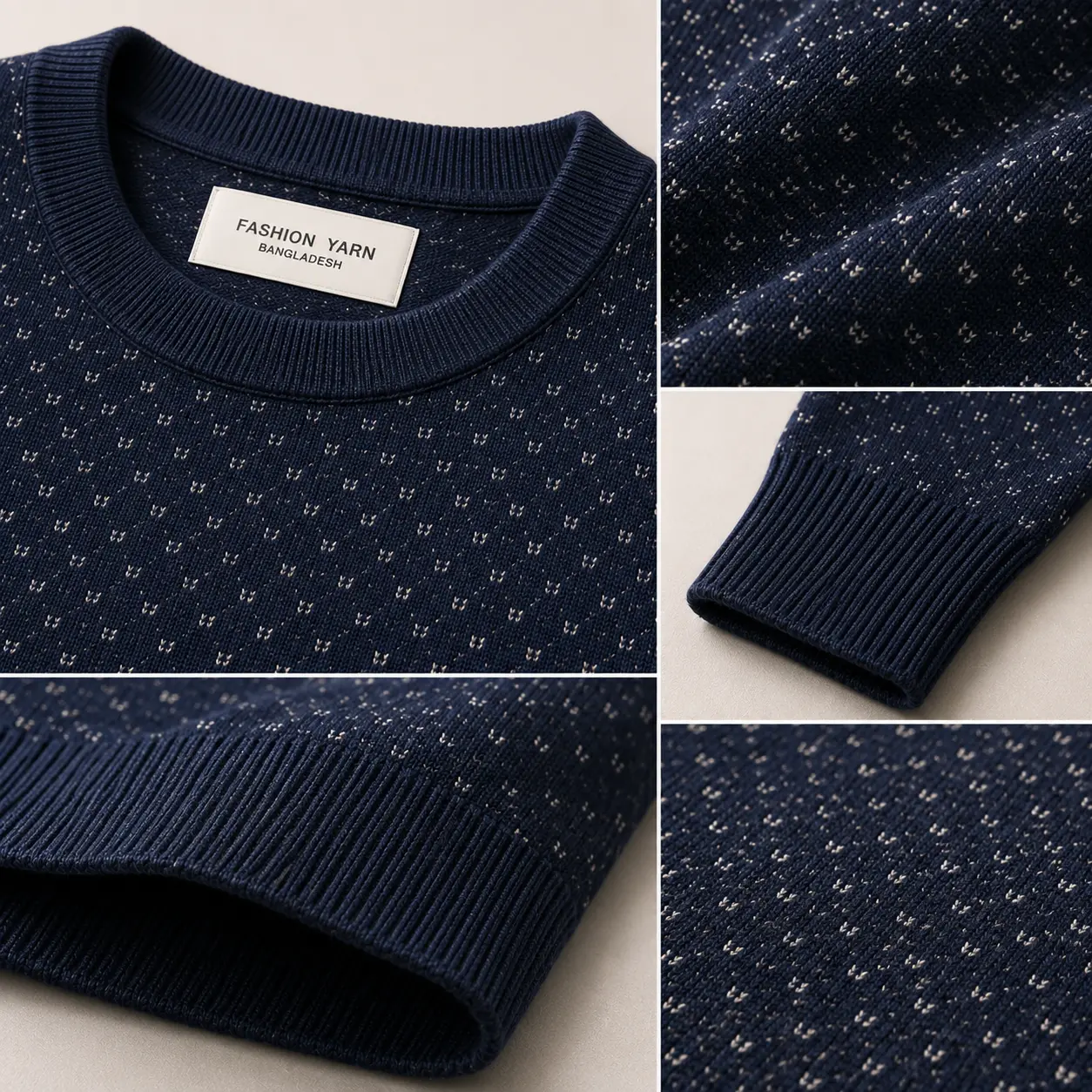 Luxury Crew Neck Closeup