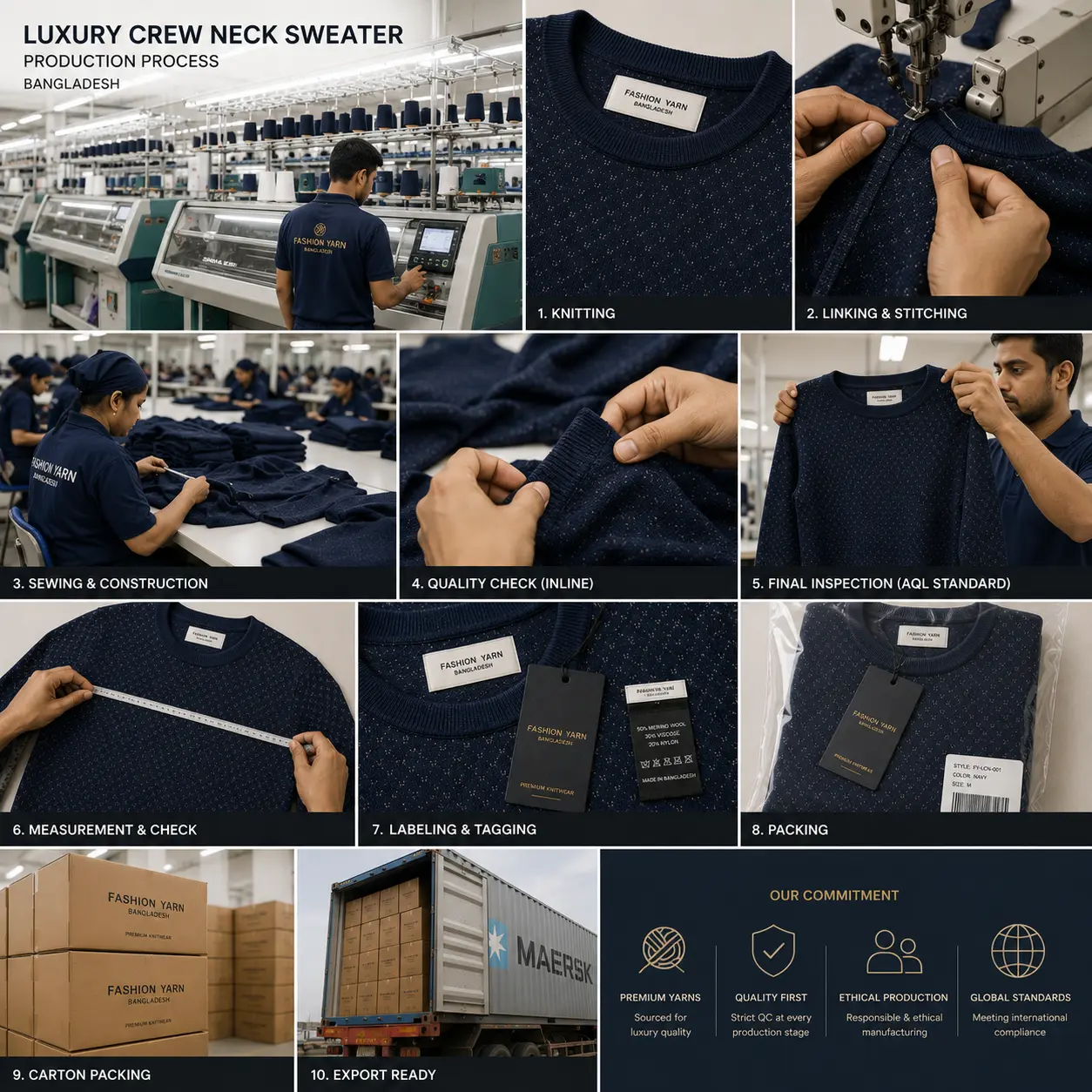 Luxury Crew Neck Production